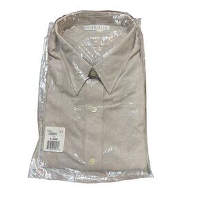 Van Heusen For Her Tan Pinstripe Dress Shirt 13V02 36215 Size XL NEW